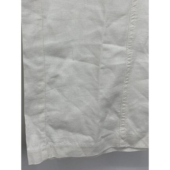 Roxy Womens White Linen Elastic Waist Drawstring Pants Size Small S Casual New - Picture 5 of 9